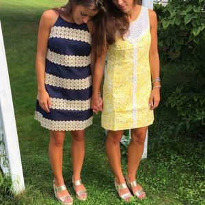 Lilly Pulitzer Mcfarlane Lace yellow shift dress